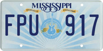MS license plate FPU917