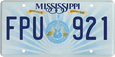 MS license plate FPU921