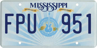 MS license plate FPU951