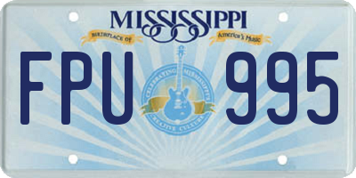 MS license plate FPU995