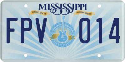 MS license plate FPV014