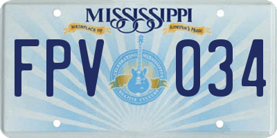 MS license plate FPV034