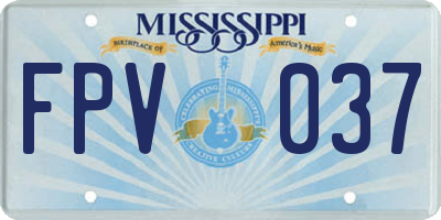 MS license plate FPV037