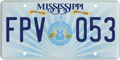 MS license plate FPV053