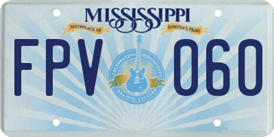 MS license plate FPV060
