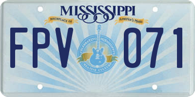 MS license plate FPV071