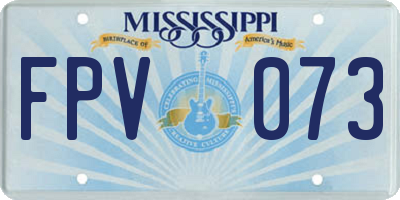 MS license plate FPV073