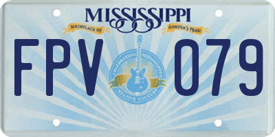 MS license plate FPV079