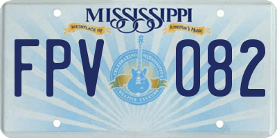 MS license plate FPV082