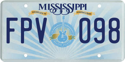 MS license plate FPV098