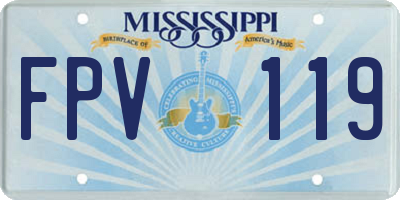 MS license plate FPV119