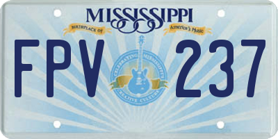 MS license plate FPV237