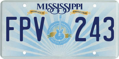 MS license plate FPV243