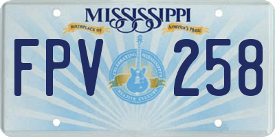 MS license plate FPV258
