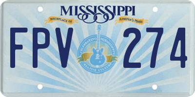 MS license plate FPV274