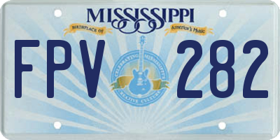MS license plate FPV282