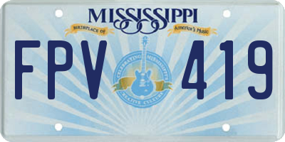 MS license plate FPV419