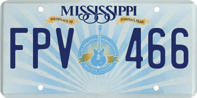 MS license plate FPV466