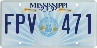 MS license plate FPV471