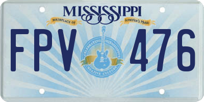 MS license plate FPV476
