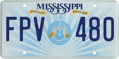 MS license plate FPV480