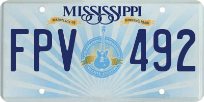 MS license plate FPV492