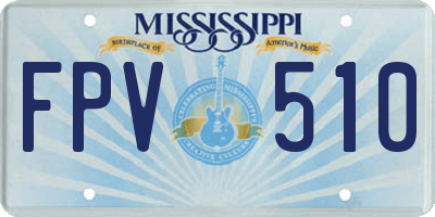 MS license plate FPV510