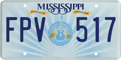 MS license plate FPV517