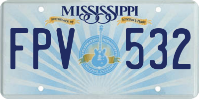 MS license plate FPV532