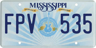 MS license plate FPV535