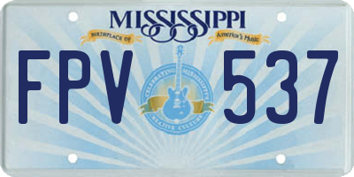MS license plate FPV537