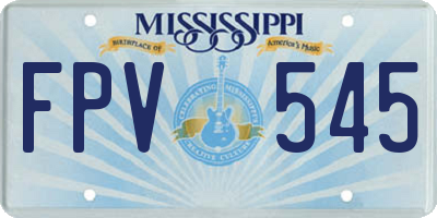 MS license plate FPV545