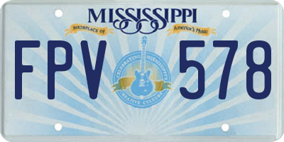 MS license plate FPV578
