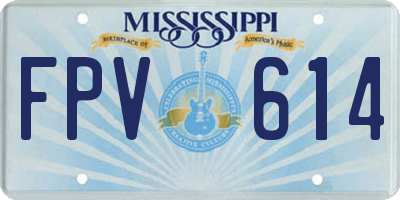 MS license plate FPV614