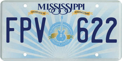 MS license plate FPV622