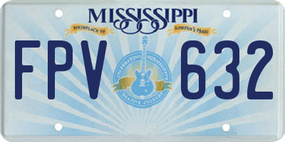 MS license plate FPV632