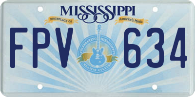 MS license plate FPV634