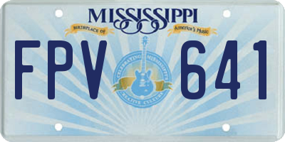 MS license plate FPV641