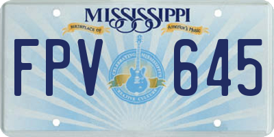 MS license plate FPV645
