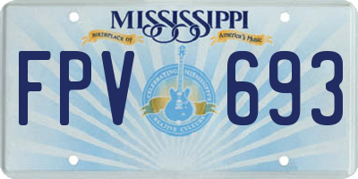 MS license plate FPV693
