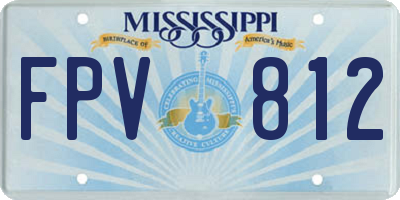MS license plate FPV812