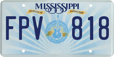 MS license plate FPV818