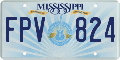 MS license plate FPV824