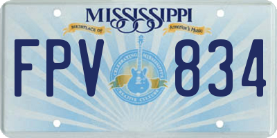 MS license plate FPV834