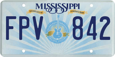 MS license plate FPV842