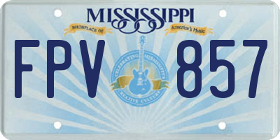 MS license plate FPV857