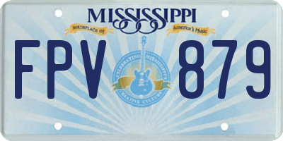 MS license plate FPV879