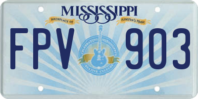 MS license plate FPV903