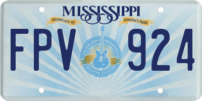MS license plate FPV924