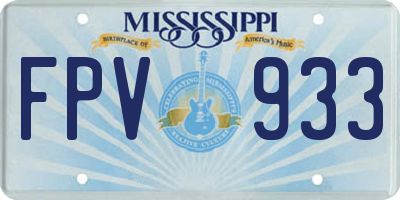 MS license plate FPV933